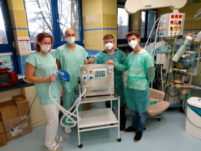 Nemocnice AGEL Valašské Meziříčí obdržela ventilátor Corovent
